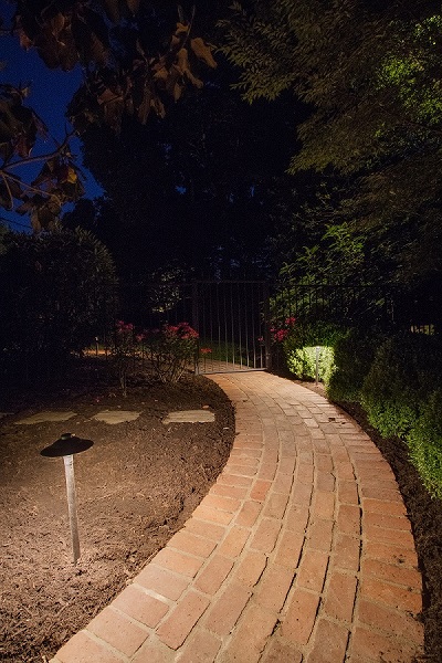 pathway lights in backyard