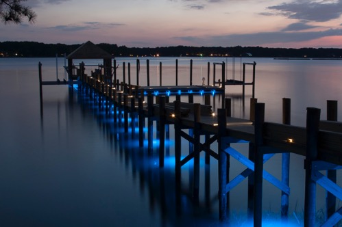 Blue Dock Lighting