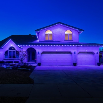 Make your home spooky for Halloween with permanent holiday lighting.