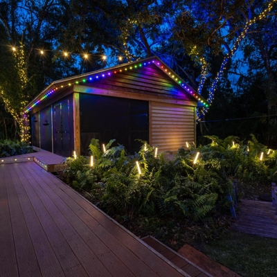 Create a welcoming atmosphere for your Florida guest house with permanent roofline lighting and bamb Photo