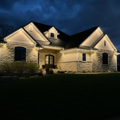 Permanent Roofline Lighting Photo