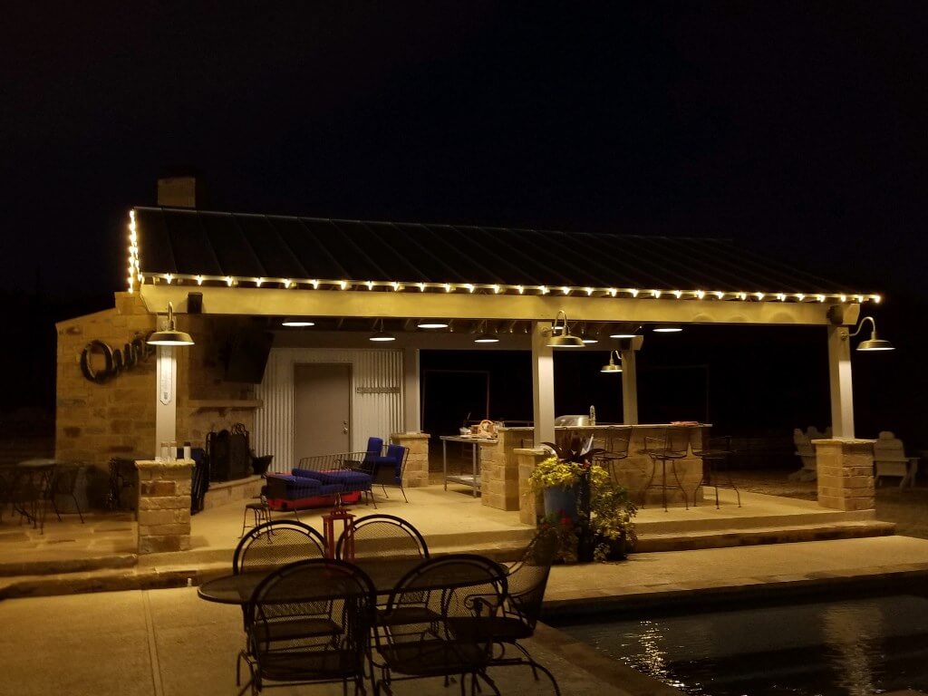 Outdoor kitchen lighting