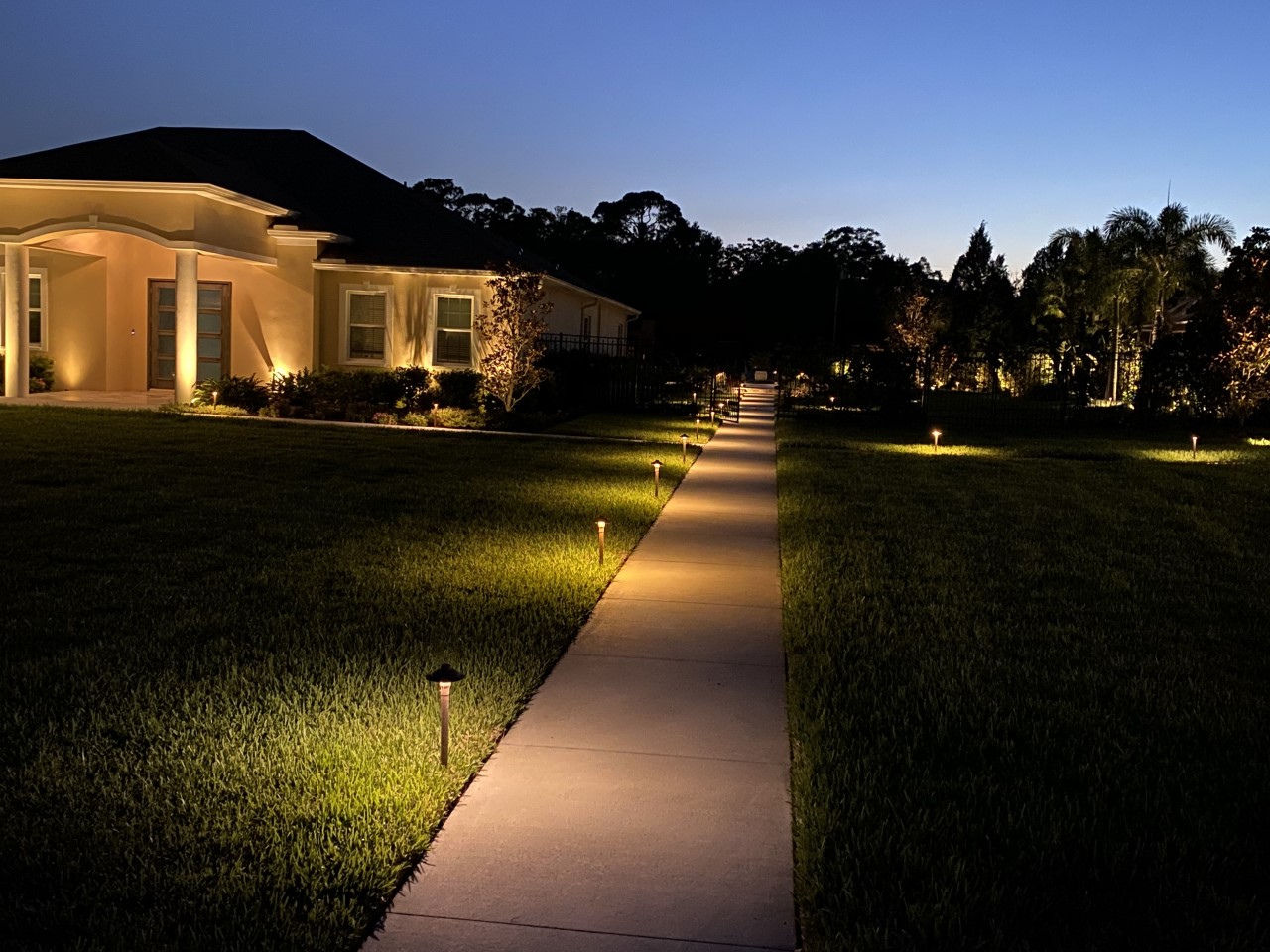 What are the differences in line and low voltage outdoor