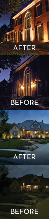 before and after home lighting 