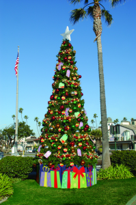 outdoor decorated tree 