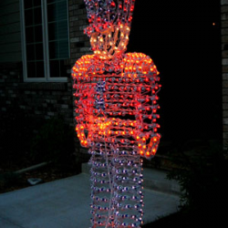 toy soldier light on lawn 