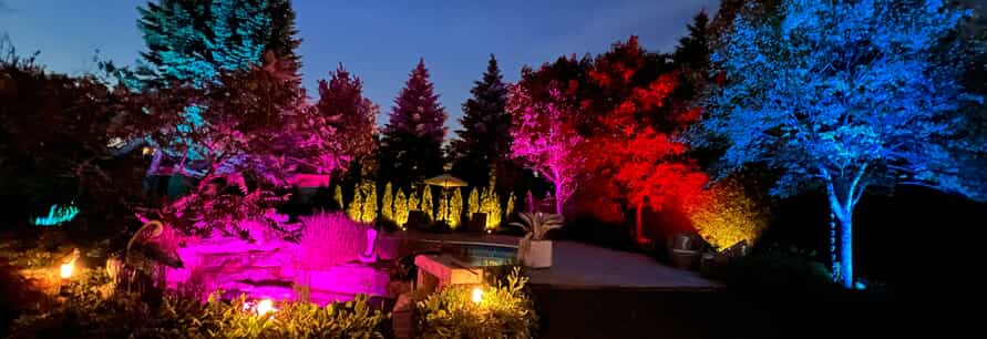 color-changing landscape lighting in Shaker Heights, OH