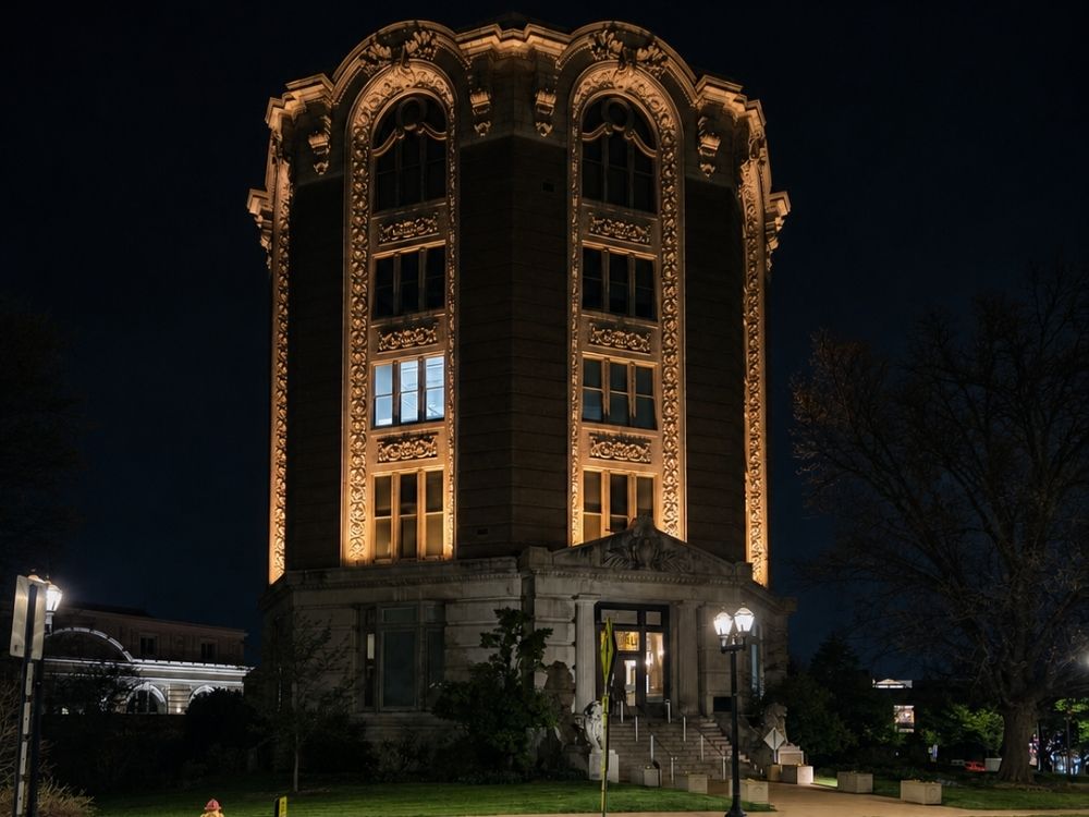 commercial outdoor lighting, University City City Hall