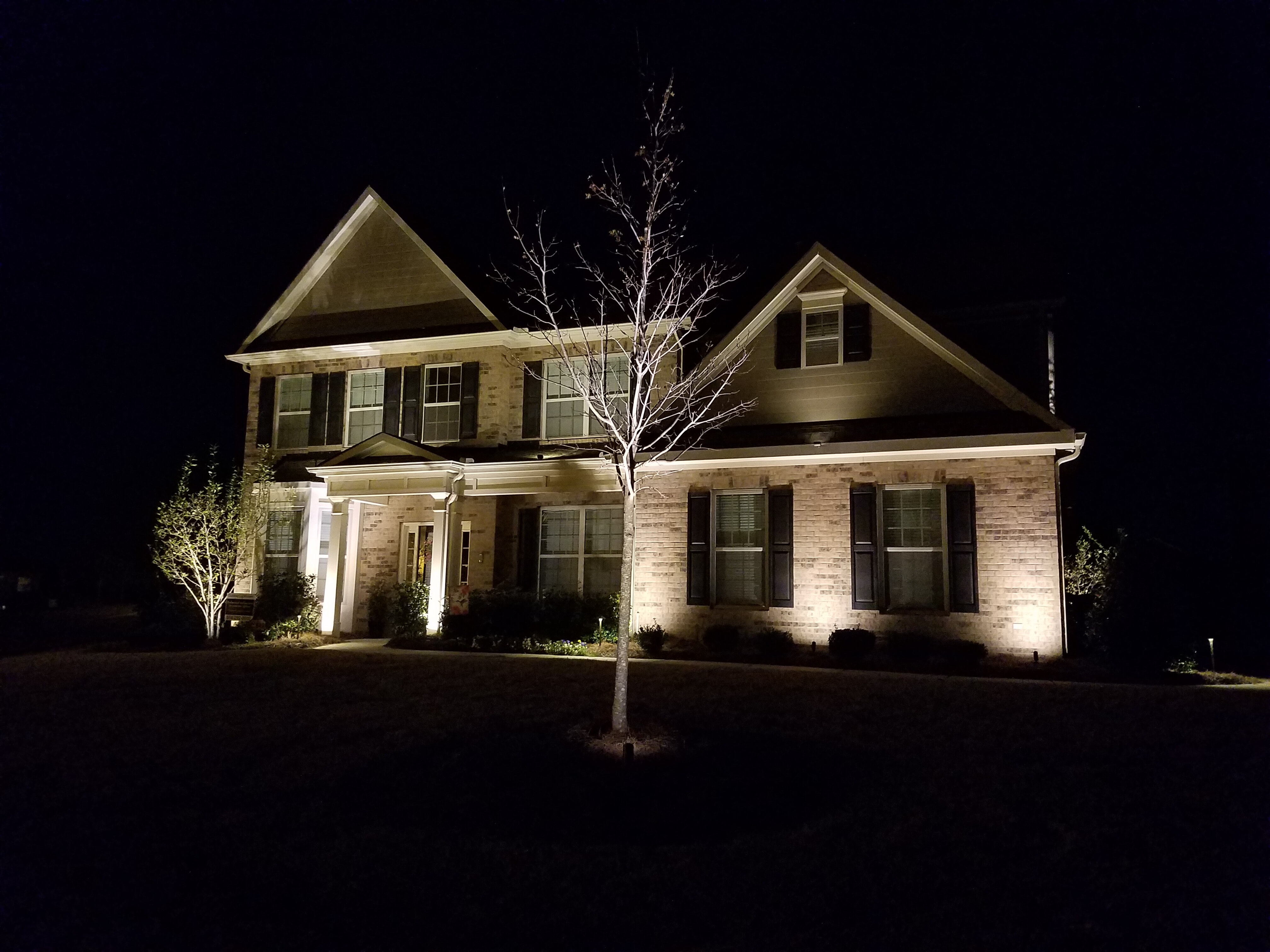 outdoor lighting outside of house