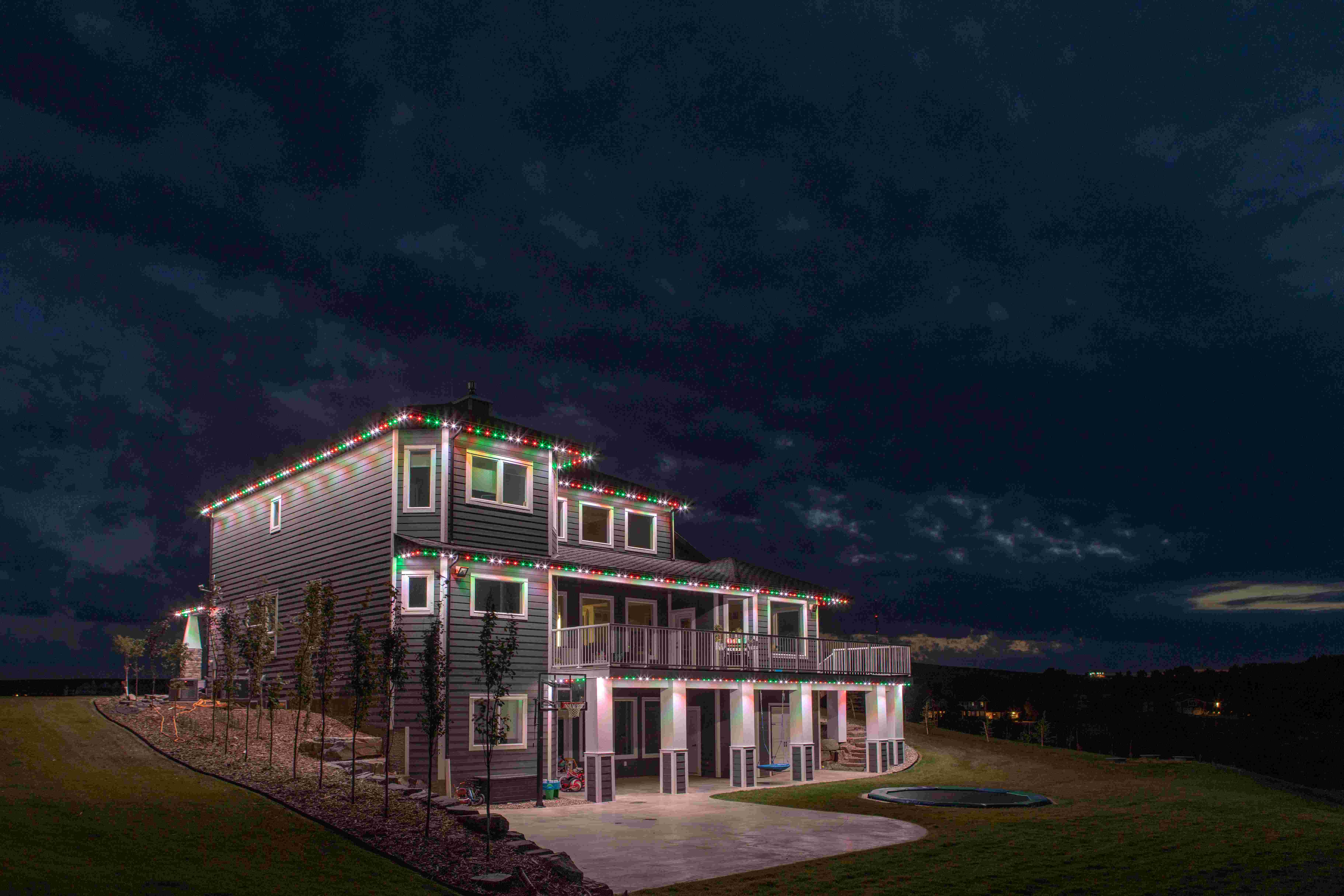 permanent roofline lighting installation in Keswick, VA