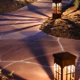 pathway with attraction lighting