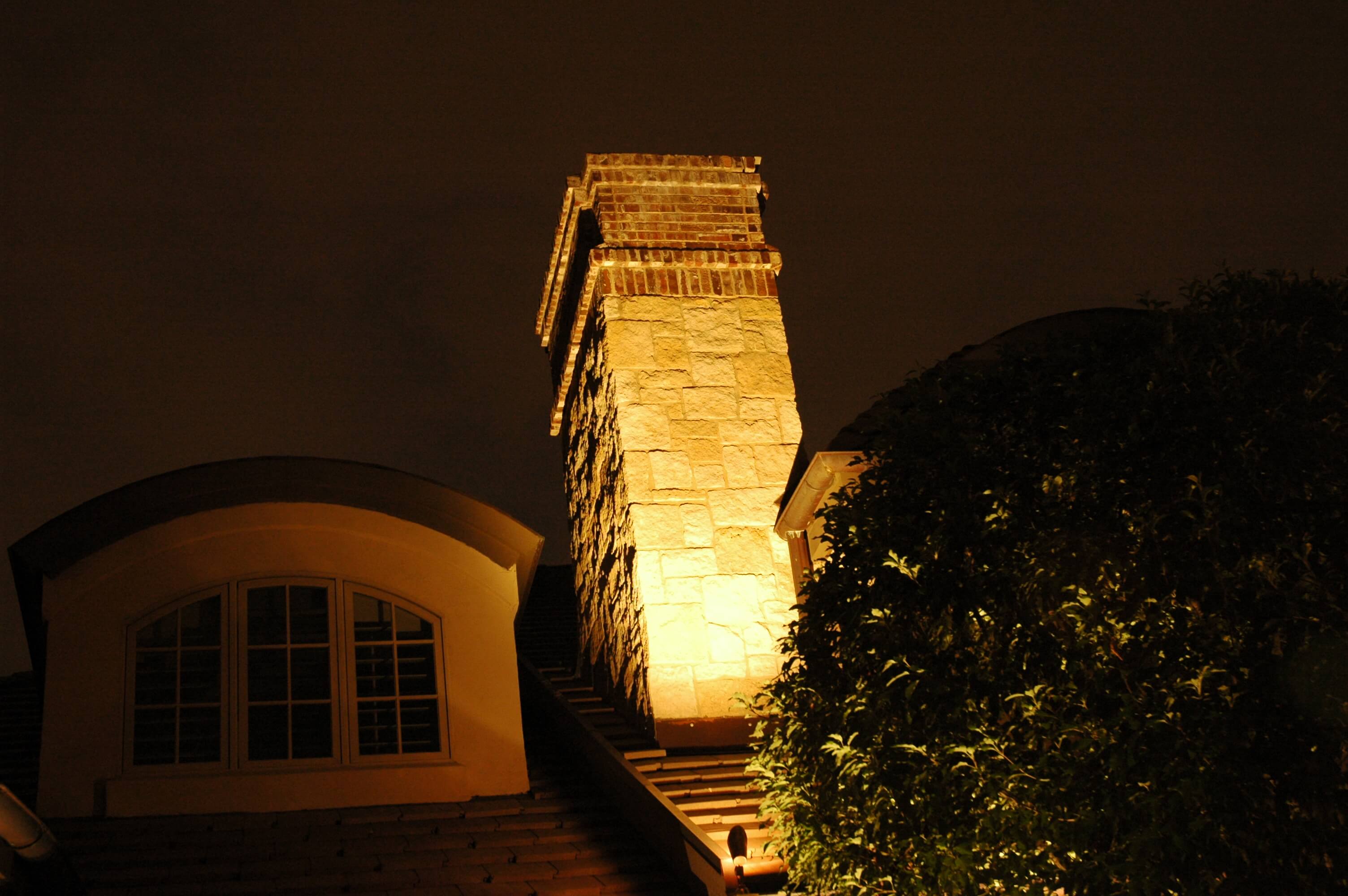 Lighting on chimney