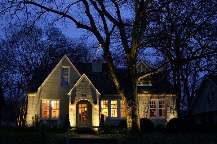 House with LED lighting