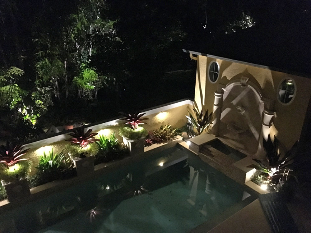 Pool with lighting for nighttime use