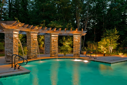 pool and water feature lighting in rochester