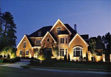 House illuminated by Outdoor Lighting