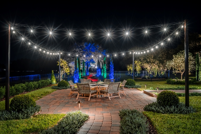 Patio with Outdoor Lighting