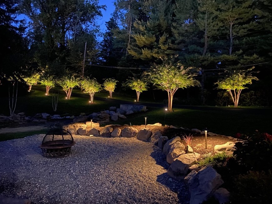 backyard landscape lighting designs 