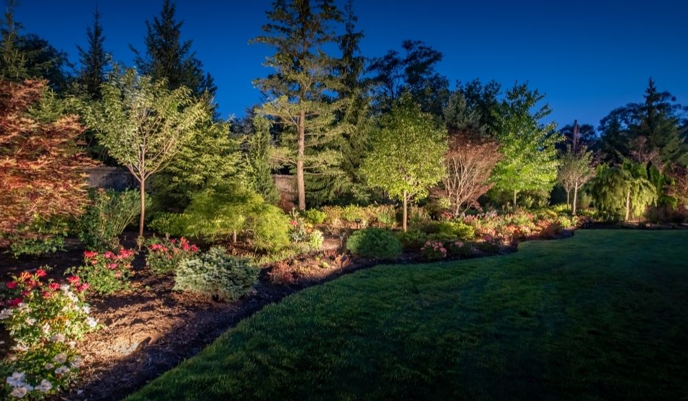 solar landscape lighting vs. low voltage landscape lighting