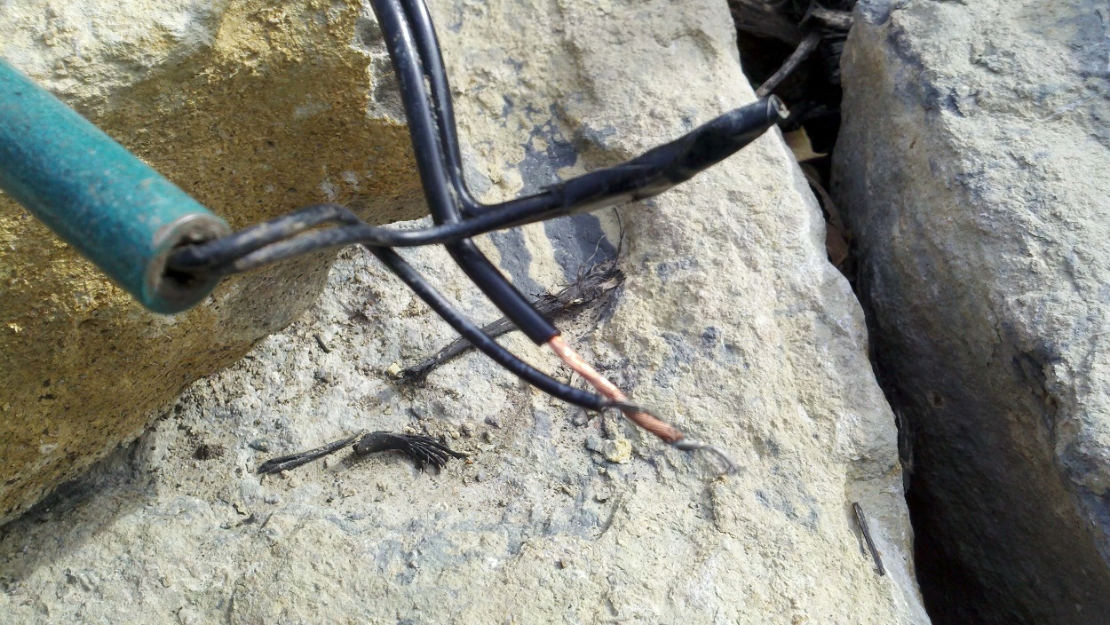 Frayed wiring