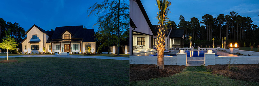 charleston home after exterior lighting services