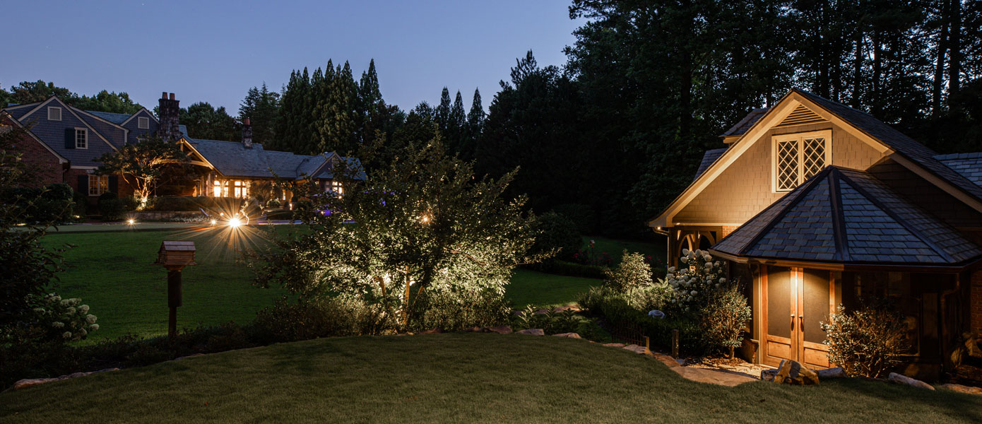 Evanston Il house with Outdoor Lighting