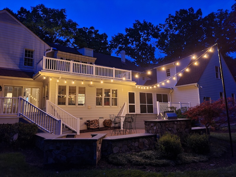 professional outdoor string lighting arlington heights chicago