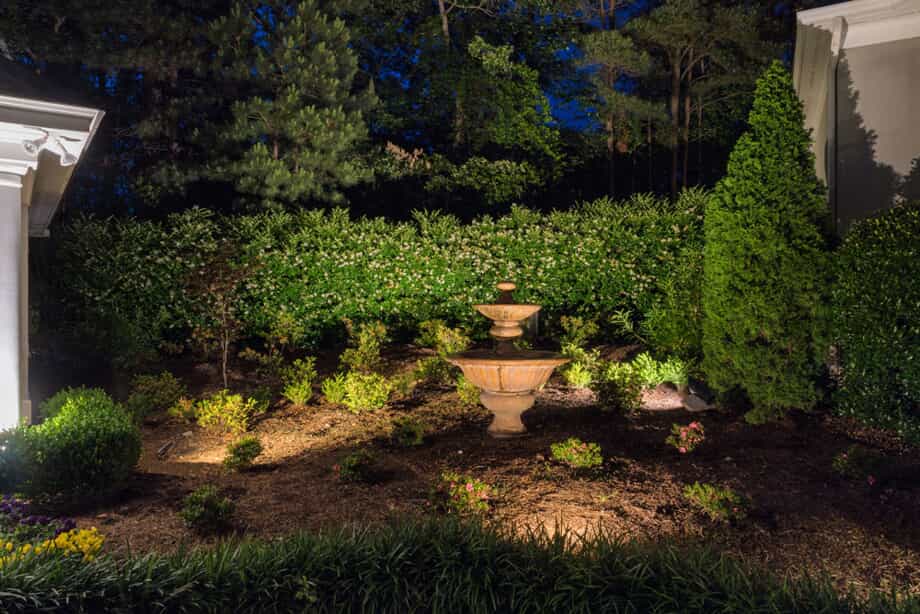 Home with professional landscape lighting