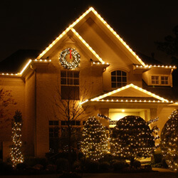 House with Christmas decoration