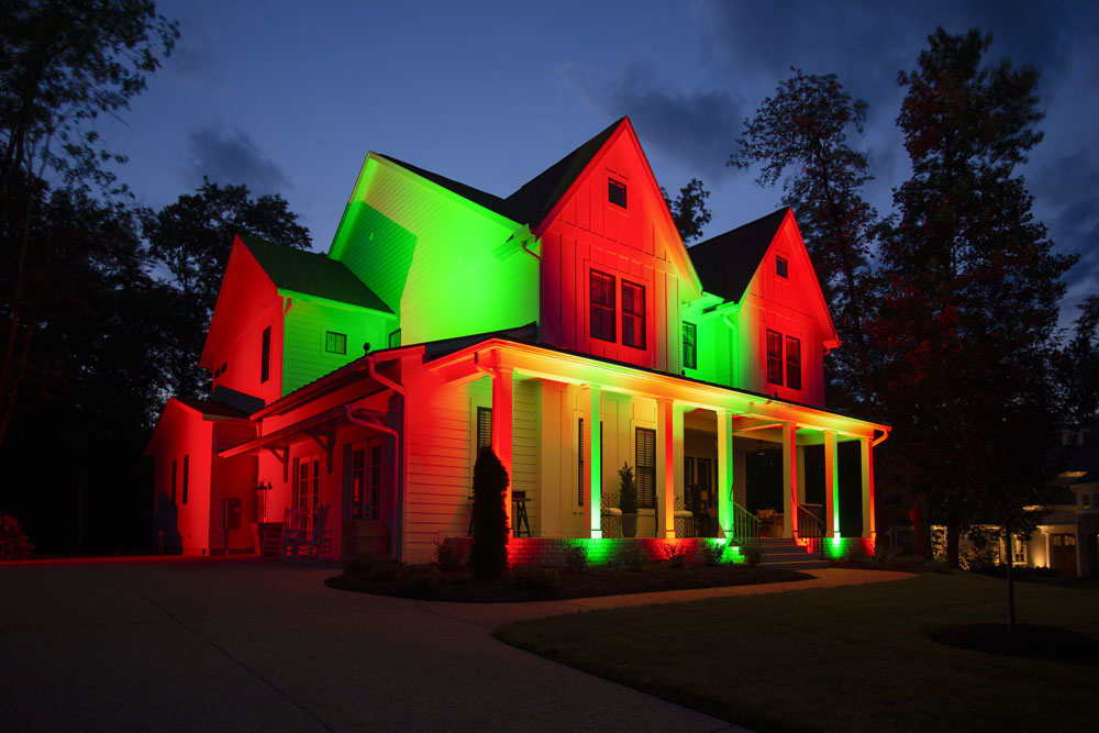 color-change LED holiday lights, lanscape lights