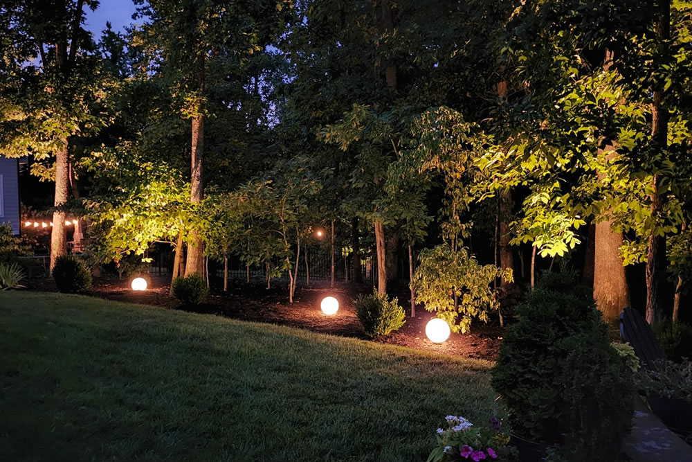 Wildwood landscape lighting, sphere lighting
