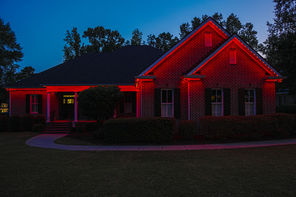 multi-color outdoor lights for house roof