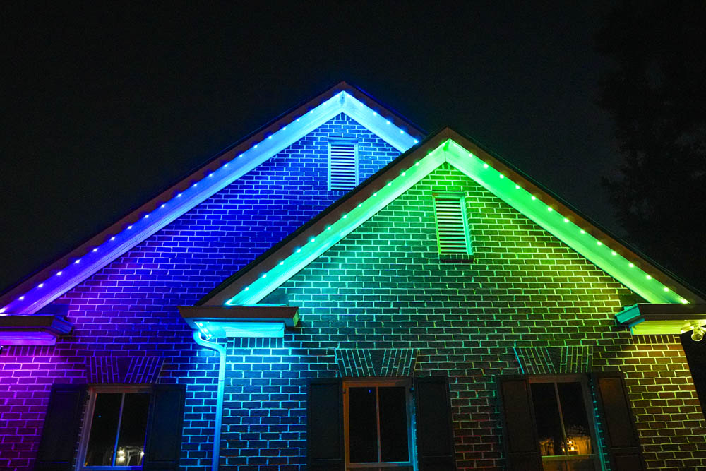 multicolor outdoor lights for house