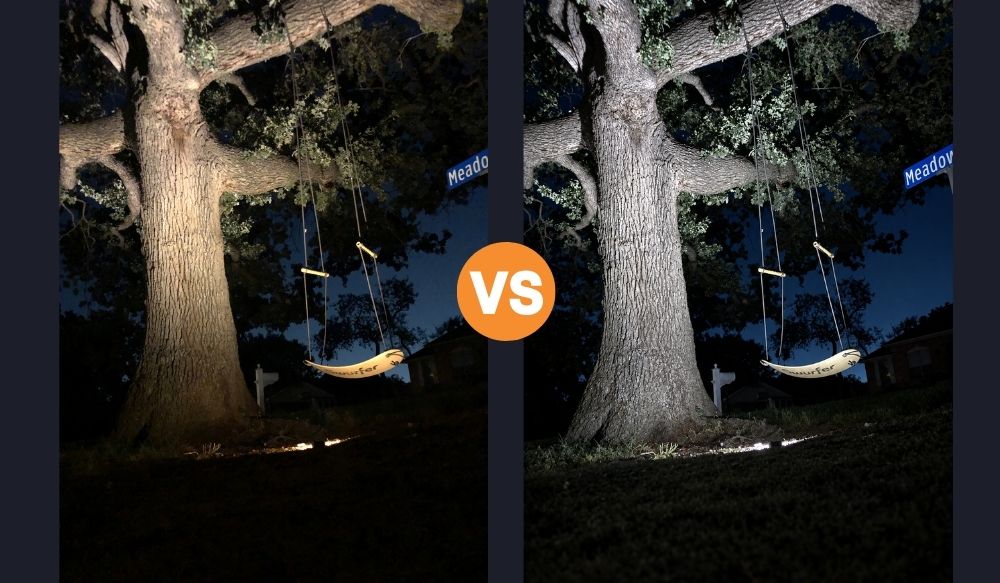 warm landscape lighting vs. cool landscape lighting