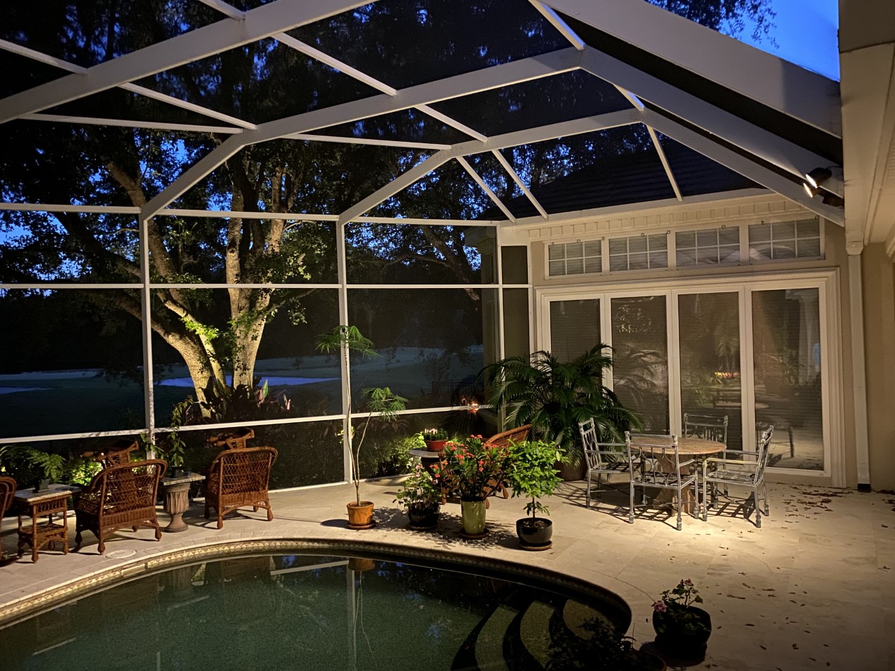 covered pool lighting