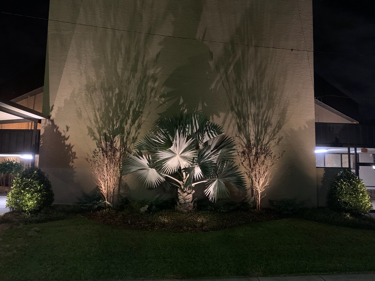 Outdoor church lighting in Seffner, Florida.