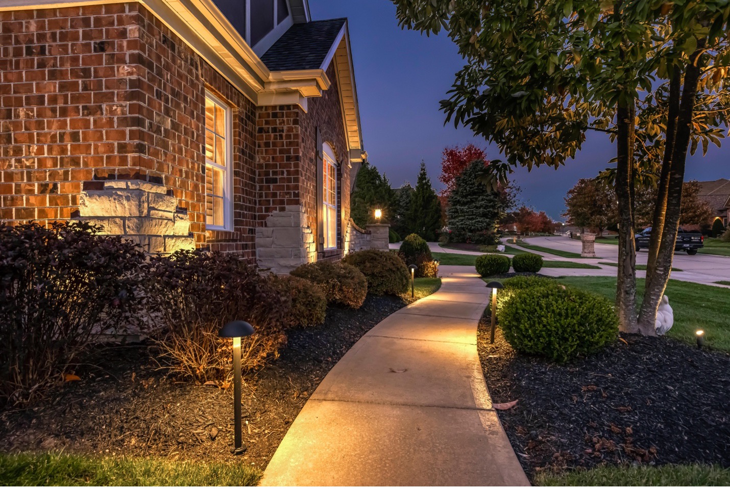 Elegant Pathway Lighting Design and Installation in Akron, OH