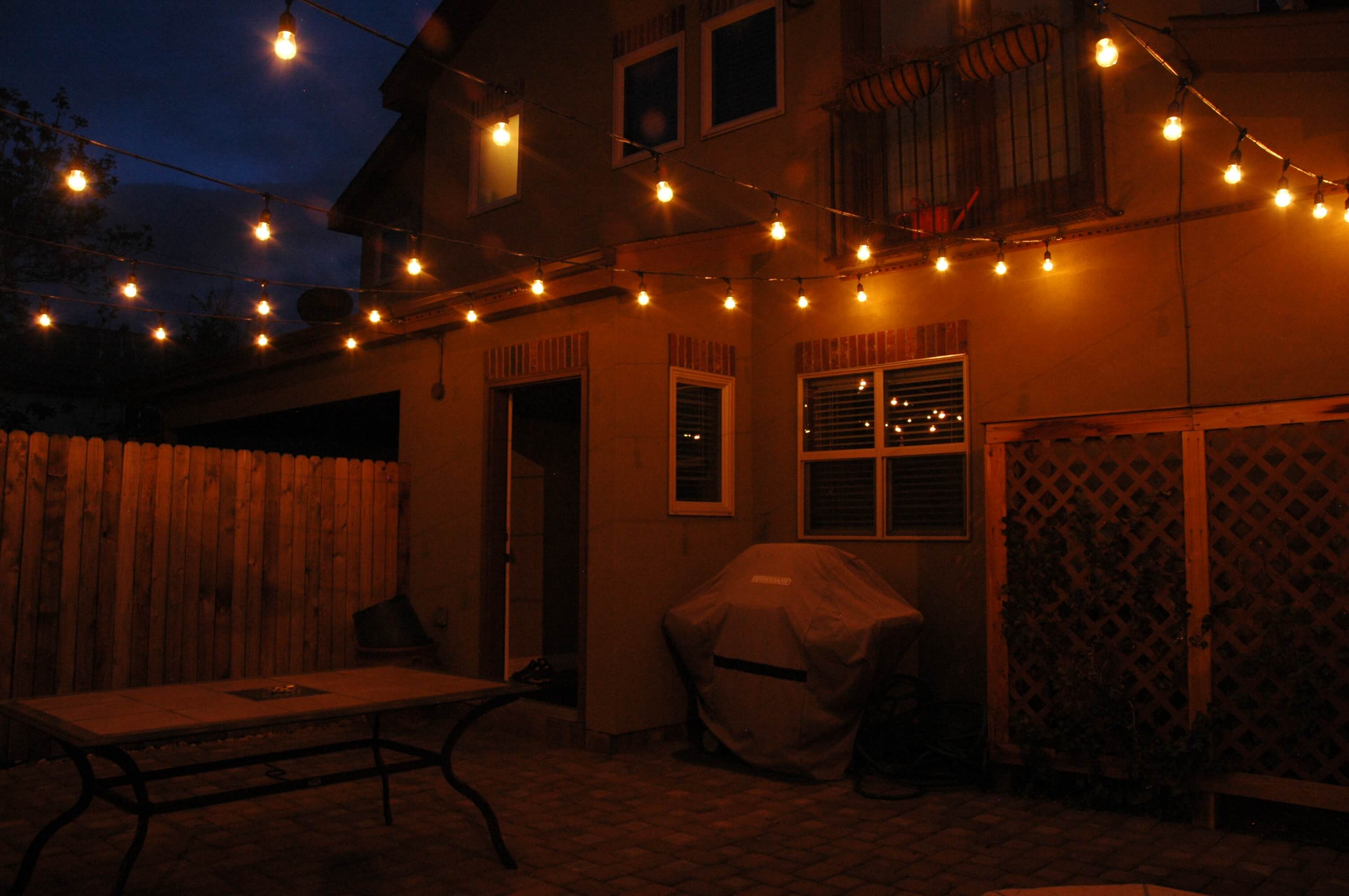 Courtyard festival lighting