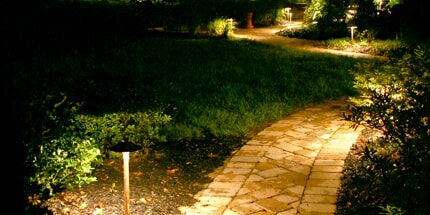 Owings Mills home with Pathway Lighting