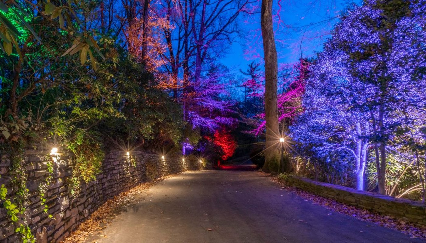 custom pathway lighting and tree lighting in Olive Branch, MS