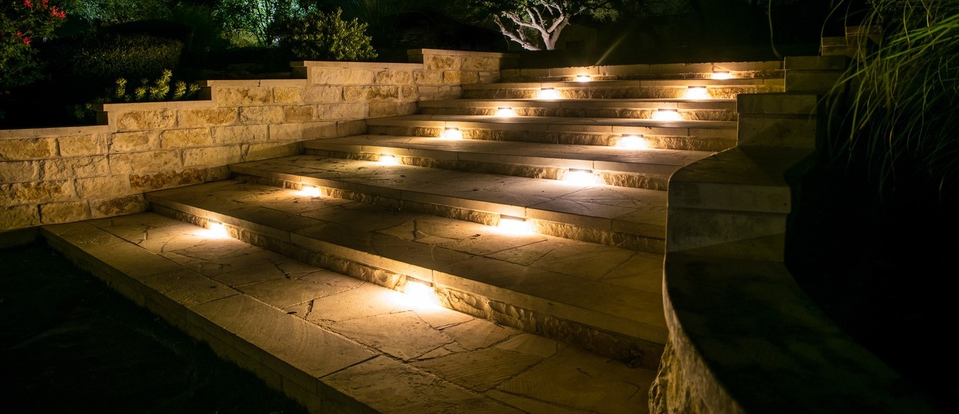 stairs outdoor lighting