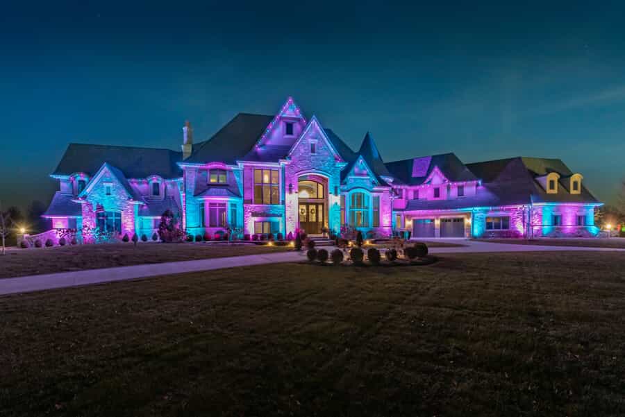 colorful outdoor lighting