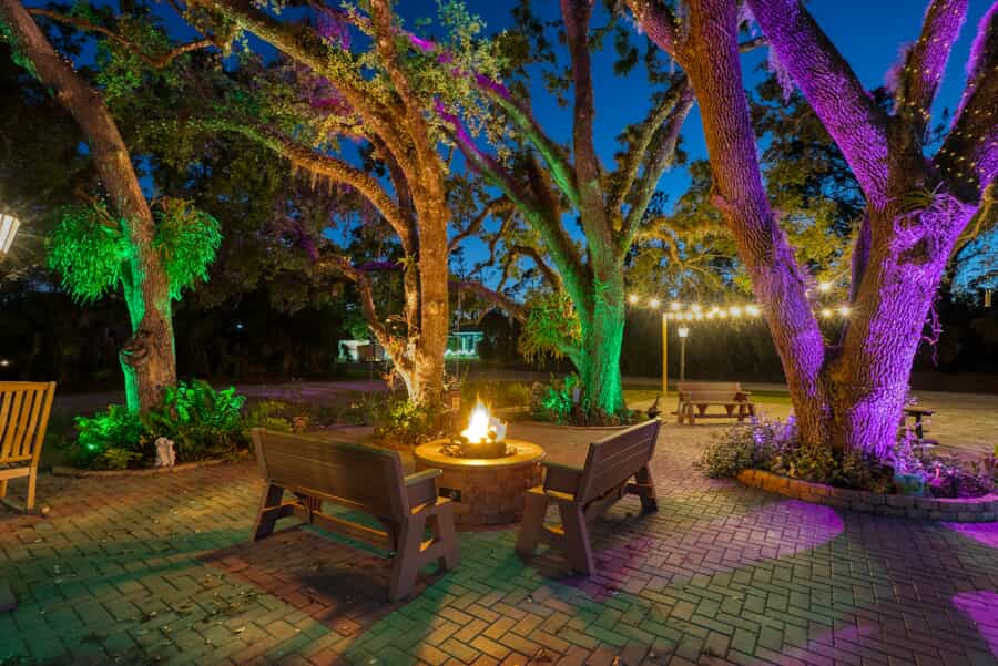 colorful outdoor lighting
