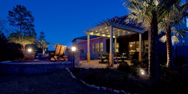 Sawgrass Outdoor Lighting on Patio and Landscaping