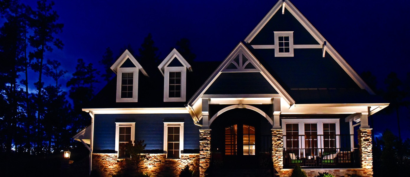 curb appeal architectural uplighting in Manakin Sabot, VA