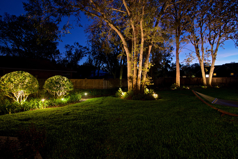 Atlanta landscape lighting installation during landscape renovation 