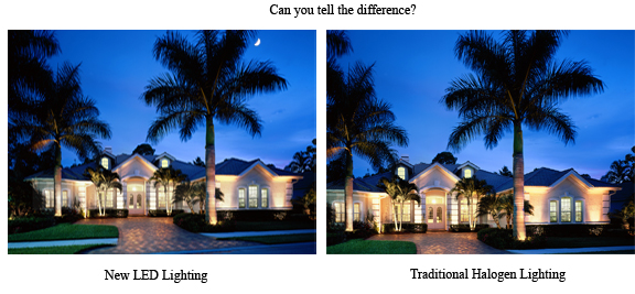 Halogen versus LED comparison