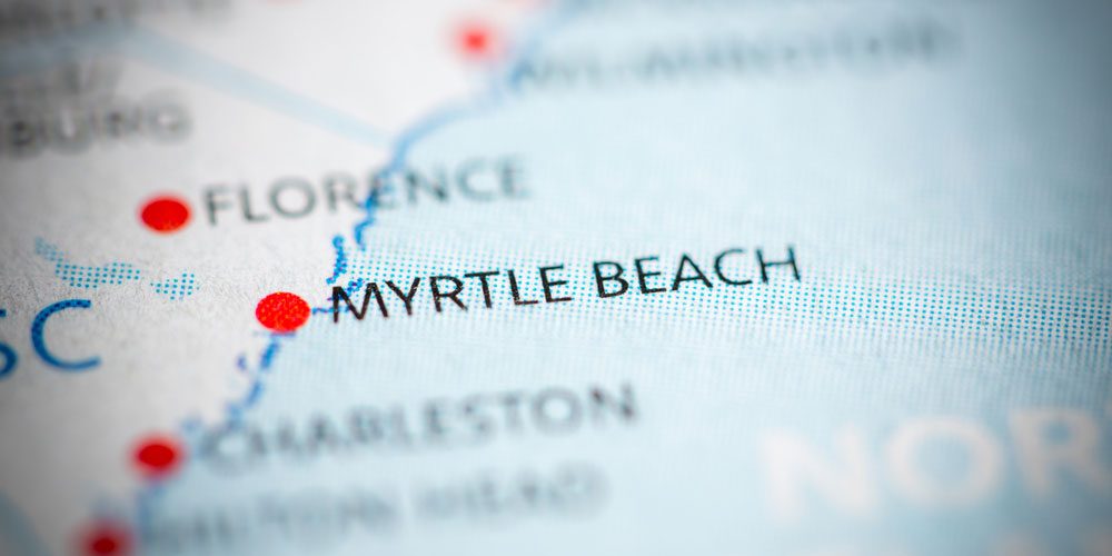 Map that shows Myrtle Beach location