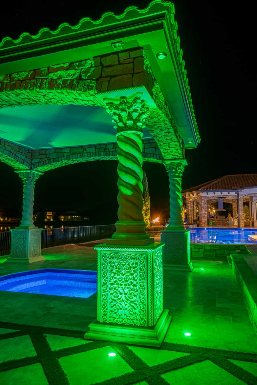 outdoor colorful lighting