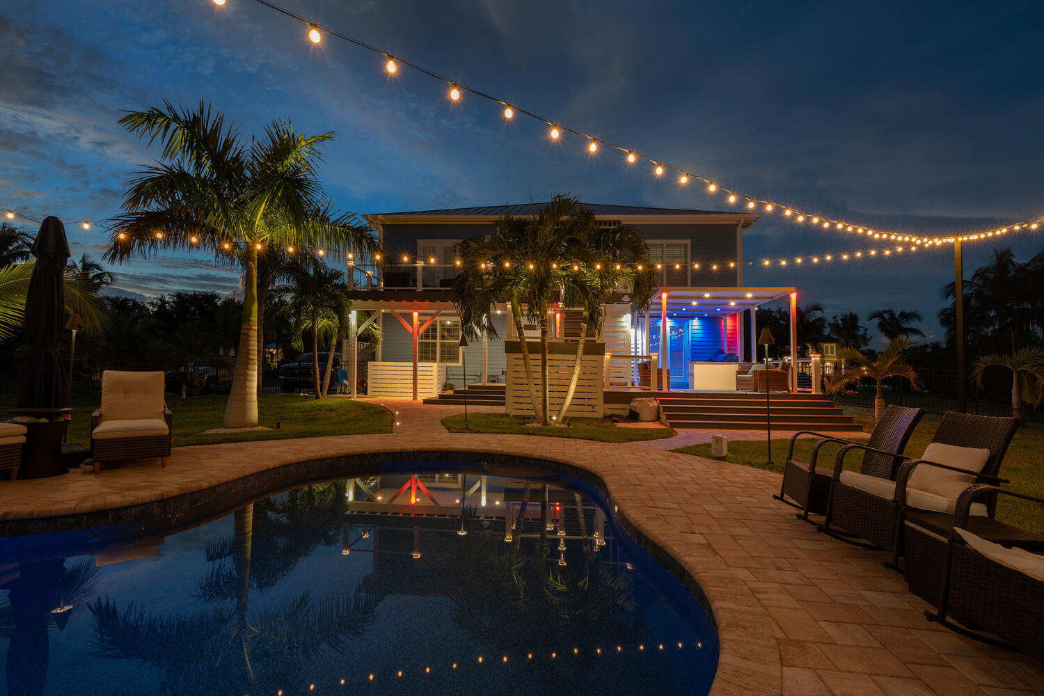 pool string lighting